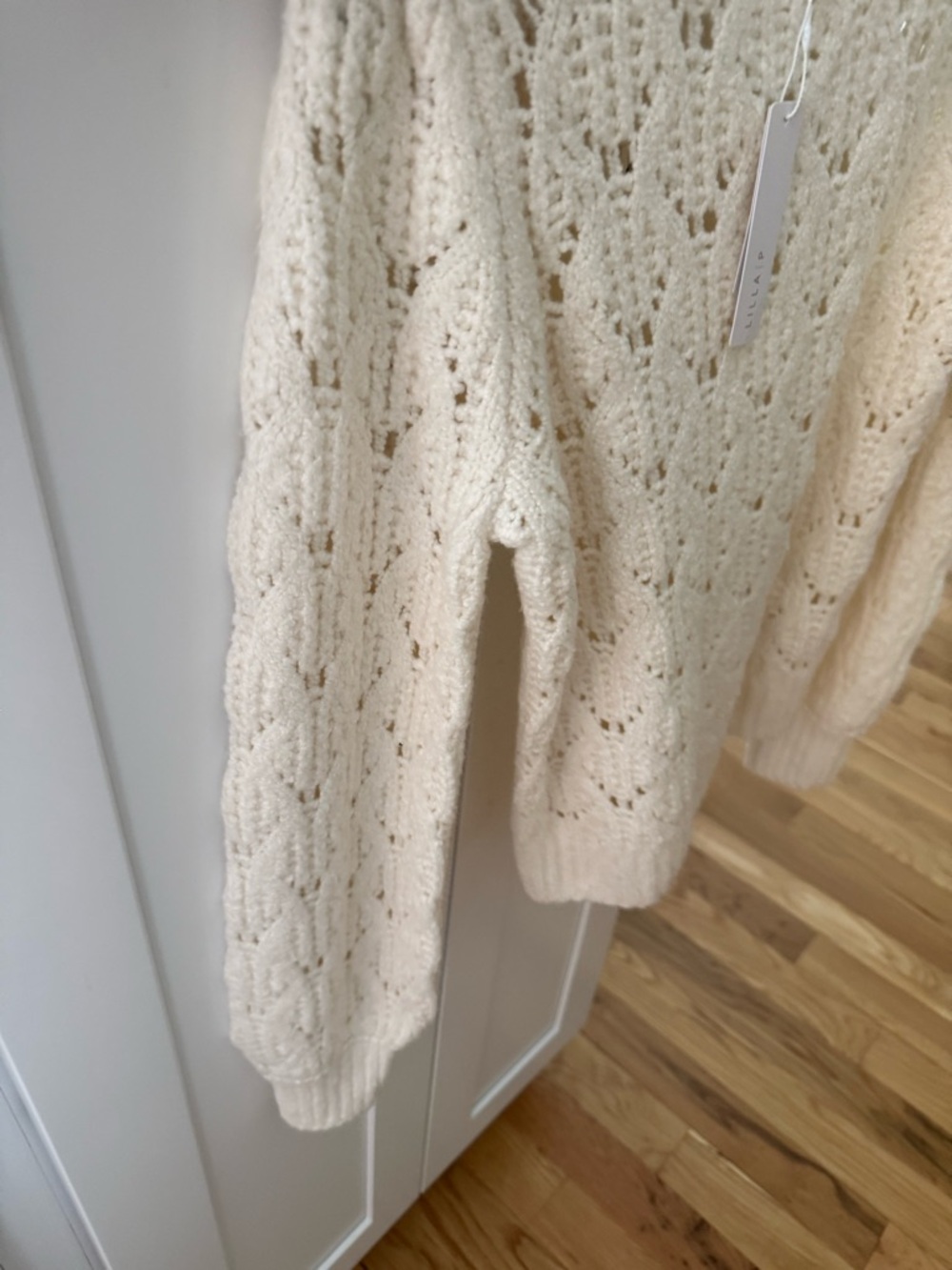 Lilla P Novelty Stitch Crewneck Sweater, NWT sz M - Picture 7 of 9